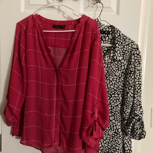 Apt. 9 Tops - Apt. 9 Red 3/4 Sleeve Relaxed Blouse